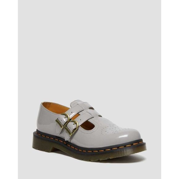 Dr. Martens Shoes - Dr Martens Unisex 8065 Patent Leather Mary Jane Shoes Gray Size 6 NWT
